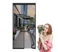 puerta de Pantalla Magnética,140x200cm Cortina Mosquitera Magnética para Puertas,Mosquitero Magnetico Super Fina Transpirable,Mosquitero para Puerta con Sello de Cierre Automático Malla Negro