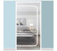 Puerta de Pantalla Resistente a Mascotas con Cremallera, Pantalla divisoria para Balcones de hogar para Mantener alejados a los Mosquitos, Puerta de Pantalla Reforzada,D,95x210cm