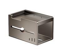 Puerta de papel higiénico - soporte para papel higiénico | Soporte de tejido para inodoro para baño | Tesoro para inodoro con estante | Dispensador de servilleta de aluminio arr