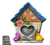 Puerta De para Árboles - Mini Decoración De Madera para Jardín, Puerta De Jardín De De 10 × 8 × 1 Cm para Niños Y Manualidades, Jardines de Had