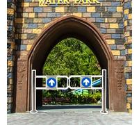 Puerta de Paso peatonal, Puerta de Seguridad de Doble Hoja, Adecuada para entradas de almacenes y mercados, Apertura de 90 Grados, diseño fiable.