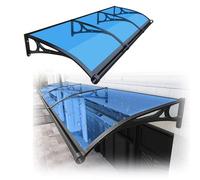 Puerta de patio al aire libre, toldo resistente a los rayos UV con soportes de aluminio, protección de ventana, cubierta impermeable, 24 x 63 pulgadas, 31 x 47 pulgadas, 47 x 205 pulgadas (azul lago)