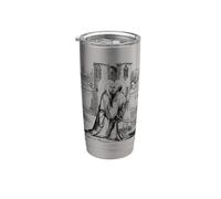 Puerta de San Joaquín y Ana, arte católico tradicional Vaso térmico de acero inoxidable de doble pared