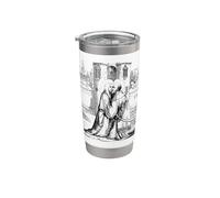 Puerta de San Joaquín y Ana, arte católico tradicional Vaso térmico de acero inoxidable de doble pared