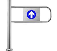 Puerta de seguridad automática con resorte para control de acceso, solución de entrada resistente para almacenes y tiendas, mayor seguridad y comodidad