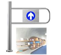Puerta de seguridad automática de un solo giro de 50 cm x 100 cm, barrera de entrada giratoria para acceso al mercado, puerta de entrada unidireccional, portal de seguridad resistente.
