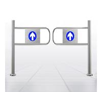 Puerta de seguridad automática unidireccional para supermercados, puerta batiente de metal de 150 x 10 con mecanismo de cierre automático, solución de entrada para una mayor seguridad en la tienda