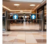 Puerta de Seguridad batiente, Barrera de Seguridad automática para Puertas batientes - Puerta de Control de Acceso de Acero Inoxidable Duradero para supermercados, almac