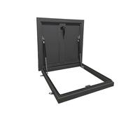 Puerta De Seguridad De Acero Con Recubrimiento En Polvo Trampilla De Seguridad for Techo Con Cerradura Y Manija De Interruptor(75x60cm/29.5x23.6in)