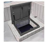 Puerta de Seguridad de Acero con Techo Negro - Cubierta de Acceso Exterior Duradera para cimientos, Espacios de Acceso, Patios, sótanos y áticos. Tapa de Salida de Emergencia, 22-34 Pulgadas