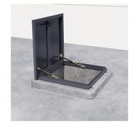 Puerta de seguridad de acero galvanizado para tragaluces, cubierta de exportación para sótano/pozo (tamaño interior: 60 x 100 cm)