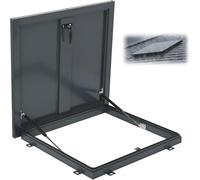 Puerta de seguridad de acero hidráulico con mango de interruptor de 66 x 66 cm, revestimiento de zinc para mayor seguridad, ideal para acceso al techo y cumplimiento de la seguridad