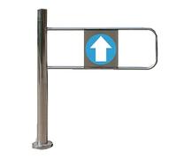 Puerta de seguridad de acero inoxidable, dispositivo de entrada peatonal de cierre automático para supermercados y bibliotecas, barrera metálica duradera