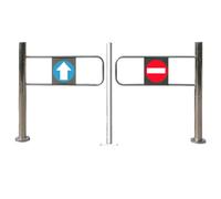 Puerta de Seguridad de Acero Inoxidable para el Porche de Entrada - Barrera Manual de Swing para centros comerciales, Parques Infantiles y supermercados (110x100cm) - Puerta de Cerca unidireccional