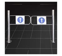 Puerta de seguridad de cierre automático, barrera con resorte para pasillos y entradas, diseño de giro de 90° para un control de paso seguro