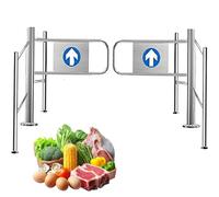 Puerta De Seguridad De Cierre Automático Para Supermercados, Puerta Batiente Metálica Unidireccional, Puerta Doble Para Entrada Y Salida, Barrera De Seguridad Para áreas De Alto Tráfico 200x97cm