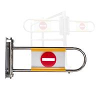 Puerta de seguridad de metal con resorte, puerta batiente unidireccional para supermercados, almacenes y centros comerciales, barrera de entrada duradera para mayor seguridad y control de tráfico