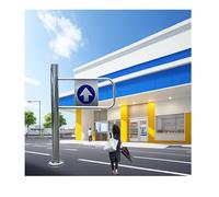 Puerta de seguridad de metal para porche de entrada y almacén, oscilación manual y cierre automático, puerta de valla unidireccional de 45.2 pulgadas de ancho, ideal para mercados y tiendas