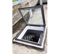Puerta de seguridad for trampilla de acceso al techo, montaje empotrado, puerta de trampilla de acceso al techo con tira de sellado, manija a prueba de lluvia(80 * 80cm)