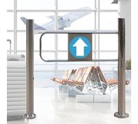 Puerta de seguridad giratoria para entrada de supermercado 90 grados de acceso manual para tiendas y bibliotecas apertura izquierda 60 x 100 cm solución de seguridad