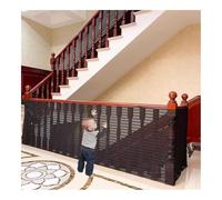 Puerta de Seguridad Infantil, Puerta for Perros for Puertas y escaleras, Red Protectora for barandillas Balcones for Mascotas, Malla(Black,400x80CM)