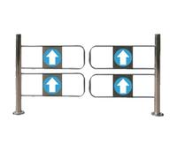 Puerta de seguridad manual, puerta de cierre automático unidireccional para un acceso seguro en supermercados, almacenes, fábricas, barrera de seguridad