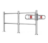 Puerta de Seguridad metálica automática a GNC: Puerta batiente alimentada por GNC, Ideal para almacenes, centros comerciales y entradas. Mayor Seguridad y Control de Acceso práctico.