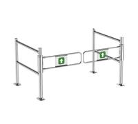 Puerta de Seguridad metálica Industrial para supermercados y almacenes, diseño abatible Universal con barandilla, Puerta de Entrada con Cierre automático para bibliotecas