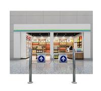 Puerta De Seguridad Para Entrada Para Supermercado, Puerta Unidireccional De Cierre Automático Para Tiendas, Empujando hacia adentro，Para Almacenes Y Zonas De Bar(W160cm/62.9in/5.2ft)