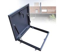 Puerta de seguridad para techo - Trampa de acceso a desván/sótano, material galvanizado/aluminio, soporte hidráulico y mango de interruptor, tapa de claraboya, tamaño personalizable,95 * 95