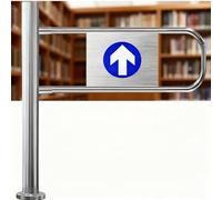 Puerta de Seguridad: Puerta batiente automática de Acero Inoxidable con Resorte, Paso peatonal Manual unidireccional de 90°, diseño de Tipo Empuje, Muy Adecuada para Uso Comercial.