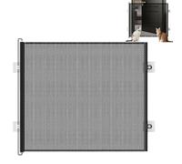 Puerta de seguridad retráctil para gatos, de malla de seguridad de 43.31 x 30.71 pulgadas, barrera sin perforación para razas pequeñas, medianas y grandes, a prueba de niños, animales, conejo