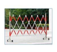Puerta de Seguridad retráctil, Valla de tráfico de Acero Inoxidable, diseño Sencillo, división rápida de áreas, Adecuada para escuelas, hospitales, almacenes, etc. - Rojo y Plata, 1,2 x 7 me