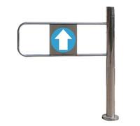 Puerta de seguridad universal de metal con cierre automático para almacén y biblioteca, 50 x 97 cm, diseño plateado duradero para un control de acceso seguro