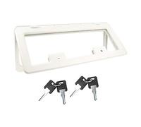 Puerta de servicio para caravanas y autocaravanas | 3 tamaños a elegir | blanco | incluye cierre | solapa de almacenamiento (840 x 345 mm)