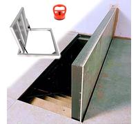 Puerta de sótano con abridor de ventosas, escotilla de acceso comercial de acero para espacio de arrastre, fácil de instalar