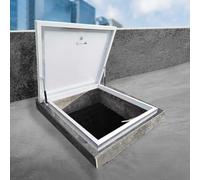 Puerta de Techo, trampilla de Acceso de Aluminio - Puerta de inspección Impermeable con pestillo y Cubierta para tragaluz de ático (40 x 40 cm/16 x 16 Pulgadas) - Solución Duradera para acce