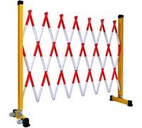 Puerta de tijera portátil retráctil, barrera de tráfico plegable para exteriores, valla de entrada, seguridad vial, 1,2 m x 5 m, resistente