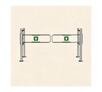 Puerta de torniquete de empuje manual, entrada unidireccional de acero inoxidable for tiendas de alimentos frescos, máquina de acceso hidráulico mecánico(PR: 4 PST (SIL))