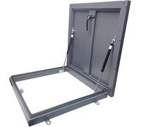 Puerta de tragaluz con barra de soporte y manija, panel de acceso de techo de aleación de aluminio de alta resistencia(90x90CM/35.4x35.4in)