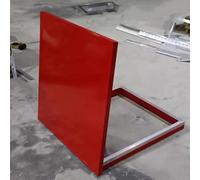 Puerta de trampilla para Techo Plano de fácil Mantenimiento, Tapa de alcantarilla roja, Tapa de Acceso para ático y sótano, tamaños de 24 a 39 Pulgadas (100 x 100 cm - 39