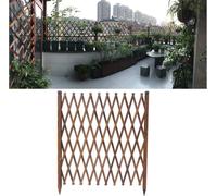 Puerta De Valla De Jardín De Madera Extensible - Celosía Independiente para El Hogar Y El Patio, Diseño Retráctil para Uso Interior/Exterior, Pointed Feet 150cm/59IN