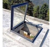 Puerta de ventana de sótano, tragaluz de ventilación impermeable para mantenimiento de techo y ático, diseño de vidrio duradero para un fácil acceso