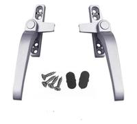 Puerta de ventana UPVC, Paquete de hebilla de bloqueo de manija de seguridad de ventana UPVC de 2 aluminio en forma de 7 38 50 izquierda derecha(A)