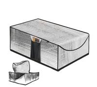 Puerta del ático - Acceso Aislado con Cremallera de Aluminio, Aislamiento de Doble Capa para Protección Térmica | Retardante de llama para Habitaciones Frías Calientes