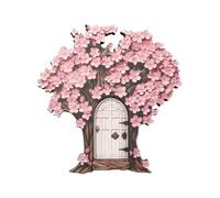 Puerta Del Jardín De Hadas - Puerta De Hadas Del Jardín De Madera | Puertas De Madera Rústica, Miniaturas De Puertas De Jardín De Hadas Al Aire Libre, Adornos Decorativos De Jardín Para