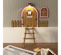 Puerta del Ratoncito Pérez de Madera - Colección Mágica (Rosa, Con luz)