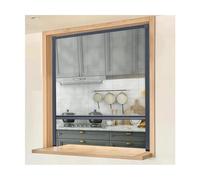 Puerta divisoria plegable de aluminio para cocina, solución de apertura hacia abajo que ahorra espacio para camiones de alimentos y áreas compactas