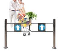 Puerta doble de cierre automático para seguridad de almacén, puerta de valla unidireccional para entradas al mercado, solución de control de acceso seguro para seguridad y eficiencia