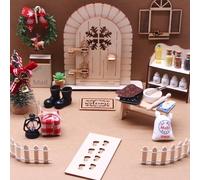 Puerta Elfo Navidad, 30 Piezas Elfo Puerta Accesorios Navidad, Puerta Gnomos Navideños Que Brilla en la Noche, Puerta Elfo Miniaturas Navidad, Elfo Navideño de la Puerta